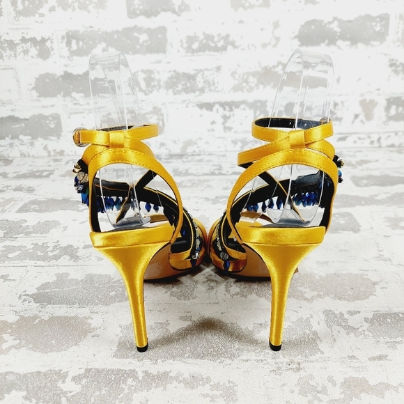 New ASOS DESIGN Hydro Embellished Ankle Strap Heeled Sandals T493 - Picture 6 of 13